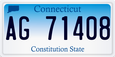 CT license plate AG71408