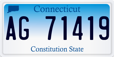 CT license plate AG71419