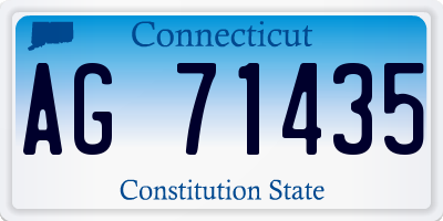 CT license plate AG71435