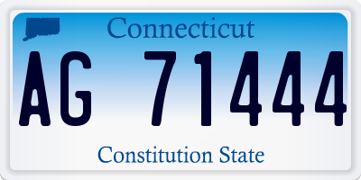 CT license plate AG71444