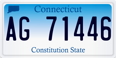 CT license plate AG71446