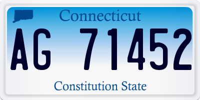 CT license plate AG71452