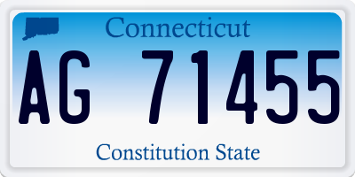 CT license plate AG71455