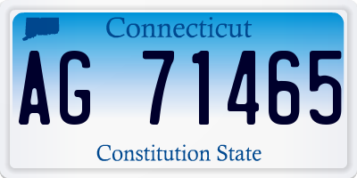 CT license plate AG71465