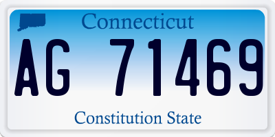 CT license plate AG71469