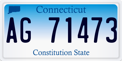 CT license plate AG71473