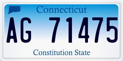 CT license plate AG71475