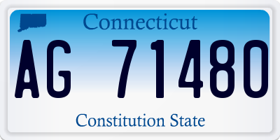 CT license plate AG71480