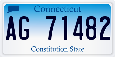 CT license plate AG71482