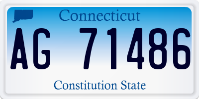 CT license plate AG71486