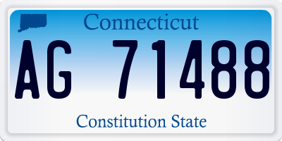 CT license plate AG71488