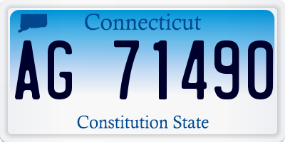 CT license plate AG71490