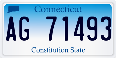 CT license plate AG71493