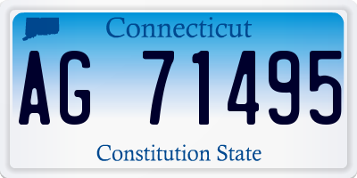 CT license plate AG71495