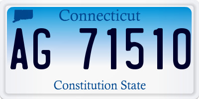 CT license plate AG71510