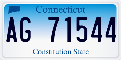 CT license plate AG71544