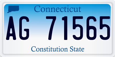 CT license plate AG71565