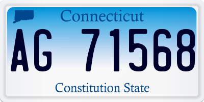 CT license plate AG71568