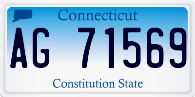 CT license plate AG71569
