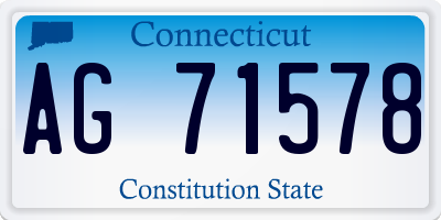 CT license plate AG71578