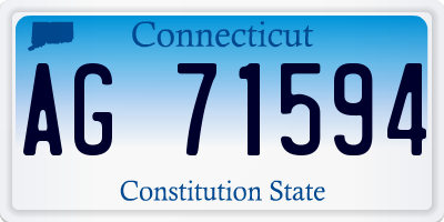 CT license plate AG71594