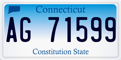 CT license plate AG71599