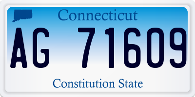 CT license plate AG71609