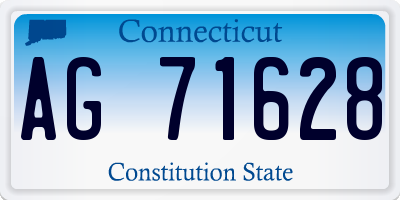 CT license plate AG71628