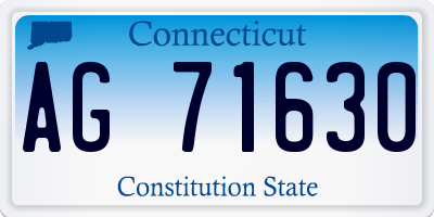 CT license plate AG71630