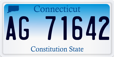 CT license plate AG71642