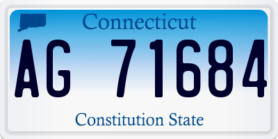 CT license plate AG71684