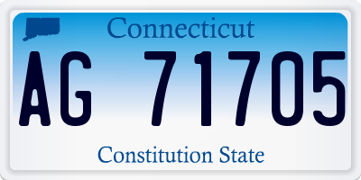 CT license plate AG71705