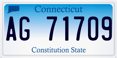 CT license plate AG71709