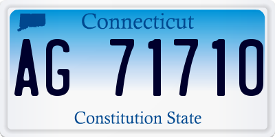 CT license plate AG71710