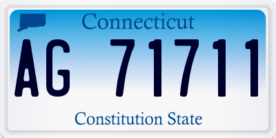 CT license plate AG71711