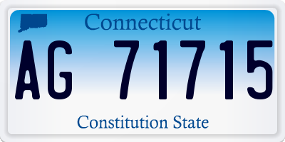 CT license plate AG71715