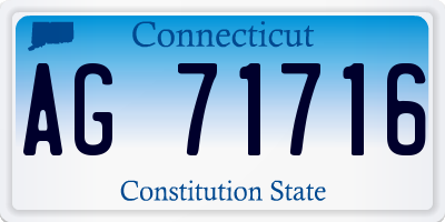 CT license plate AG71716