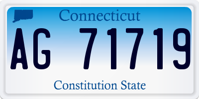 CT license plate AG71719