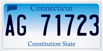 CT license plate AG71723