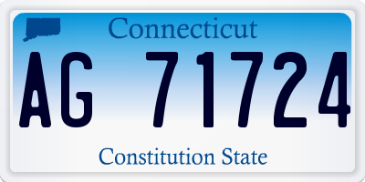 CT license plate AG71724