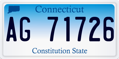 CT license plate AG71726