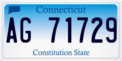 CT license plate AG71729