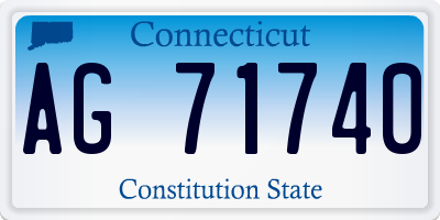CT license plate AG71740