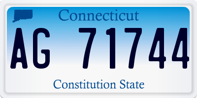 CT license plate AG71744