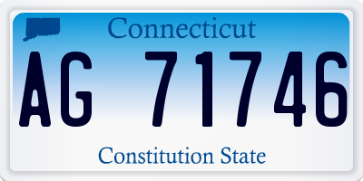 CT license plate AG71746