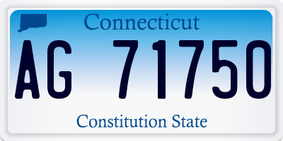 CT license plate AG71750