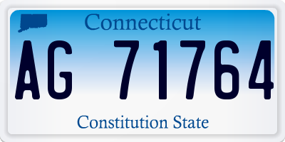 CT license plate AG71764