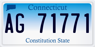 CT license plate AG71771