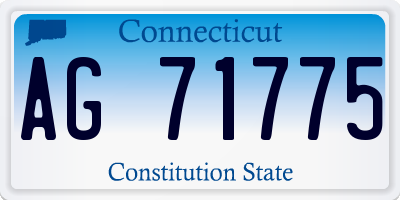 CT license plate AG71775