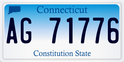 CT license plate AG71776